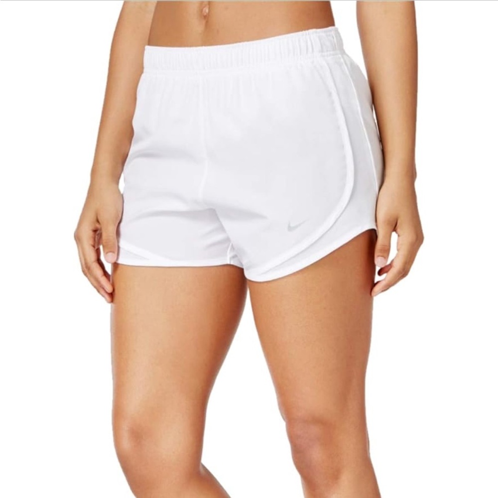 Nike Women's White Elastic-Waist Athletic Shorts